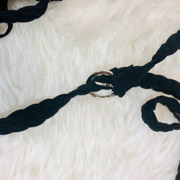 👜Black Fringe Shoulder Bag Boho Y2K Vintage Style Braided Strap Festival Purse - Picture 5 of 6